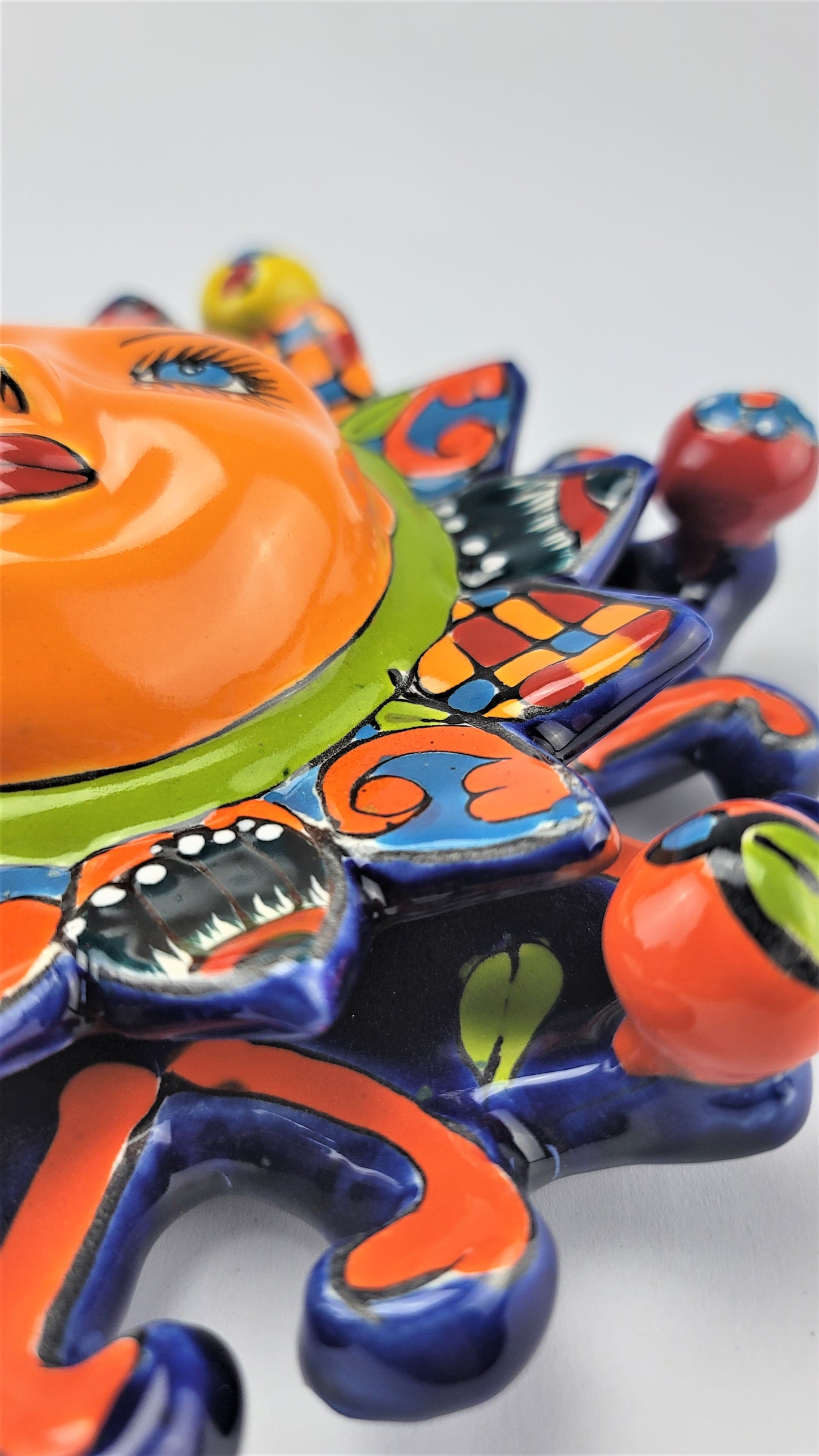 Double Ray Talavera Sun – Traditional Mexican Clay Wall Decor