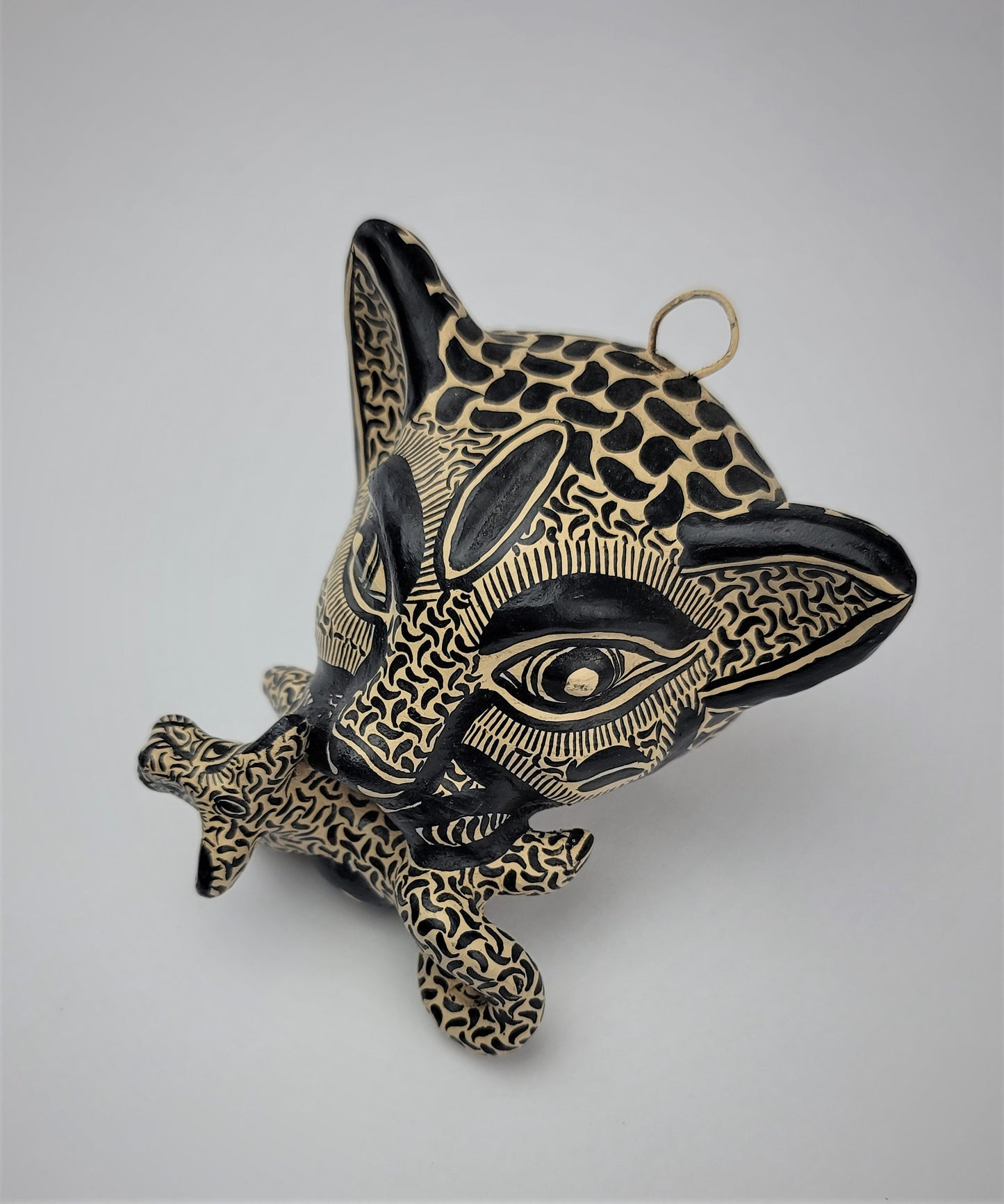 Jaguar & Baby Cub Statue | Unique Mexican Home & Office Decor