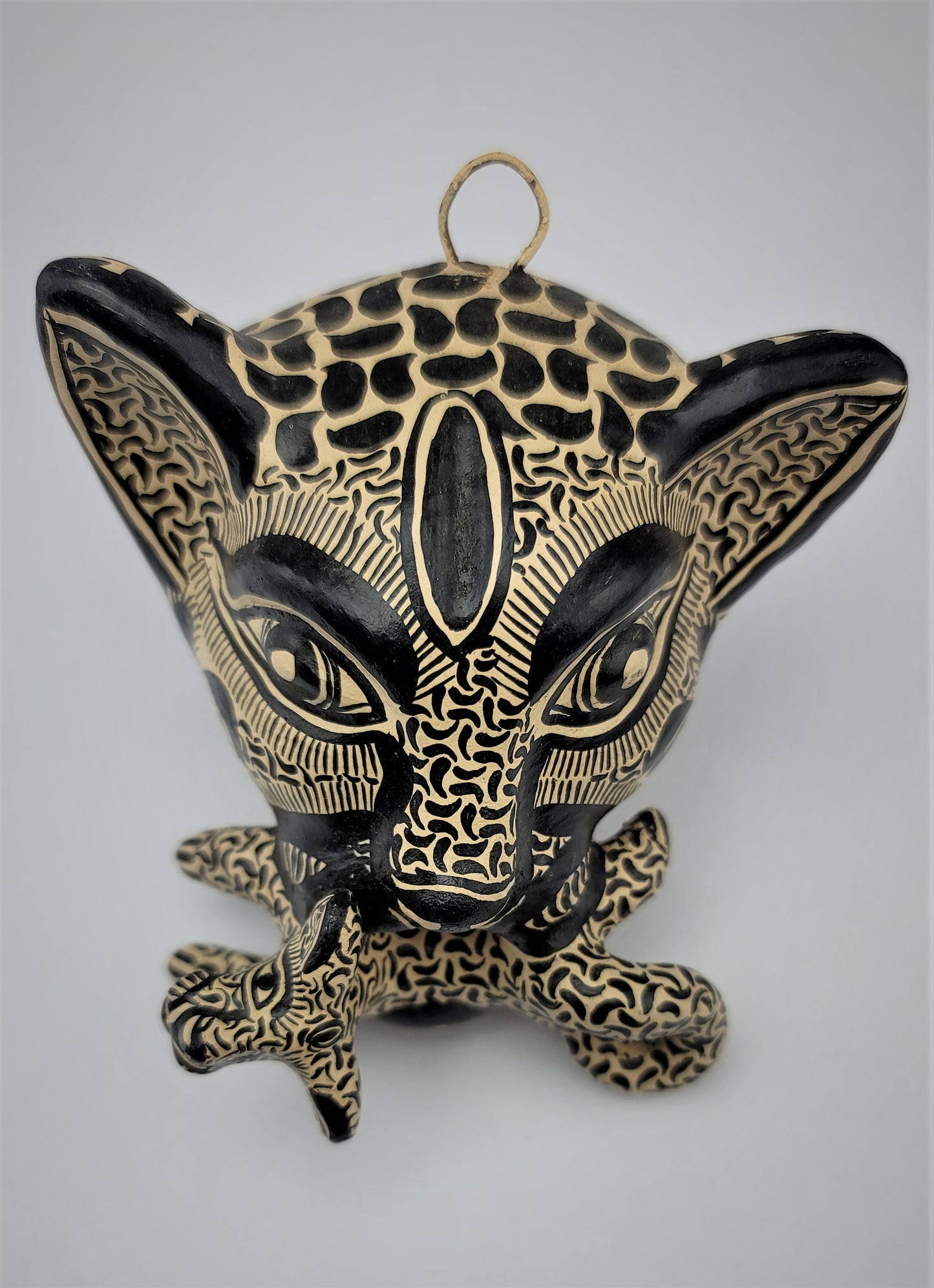 Jaguar & Baby Cub Statue | Unique Mexican Home & Office Decor
