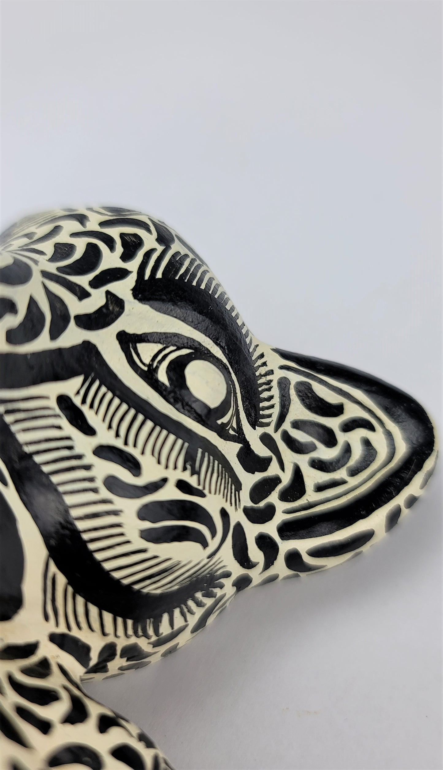 Mexican Jaguar Sculpture | Hand-Painted Chiapas Folk Art