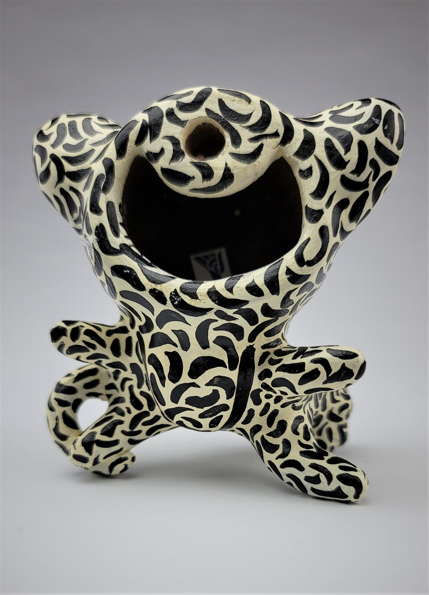 Mexican Jaguar Sculpture | Hand-Painted Chiapas Folk Art