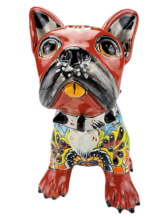 Hand Painted Frenchie Talavera