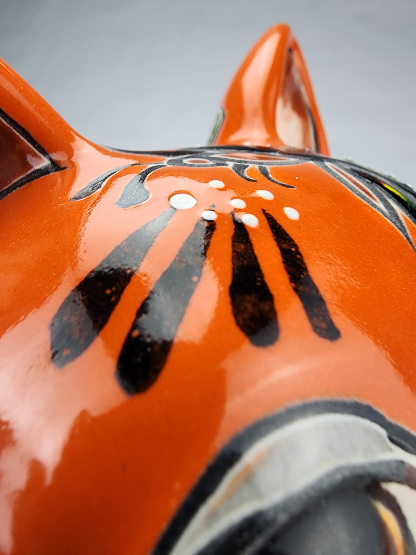 Orange French Bulldog with Light Orange Bandana – Handcrafted Mexican Folk Art Figurine
