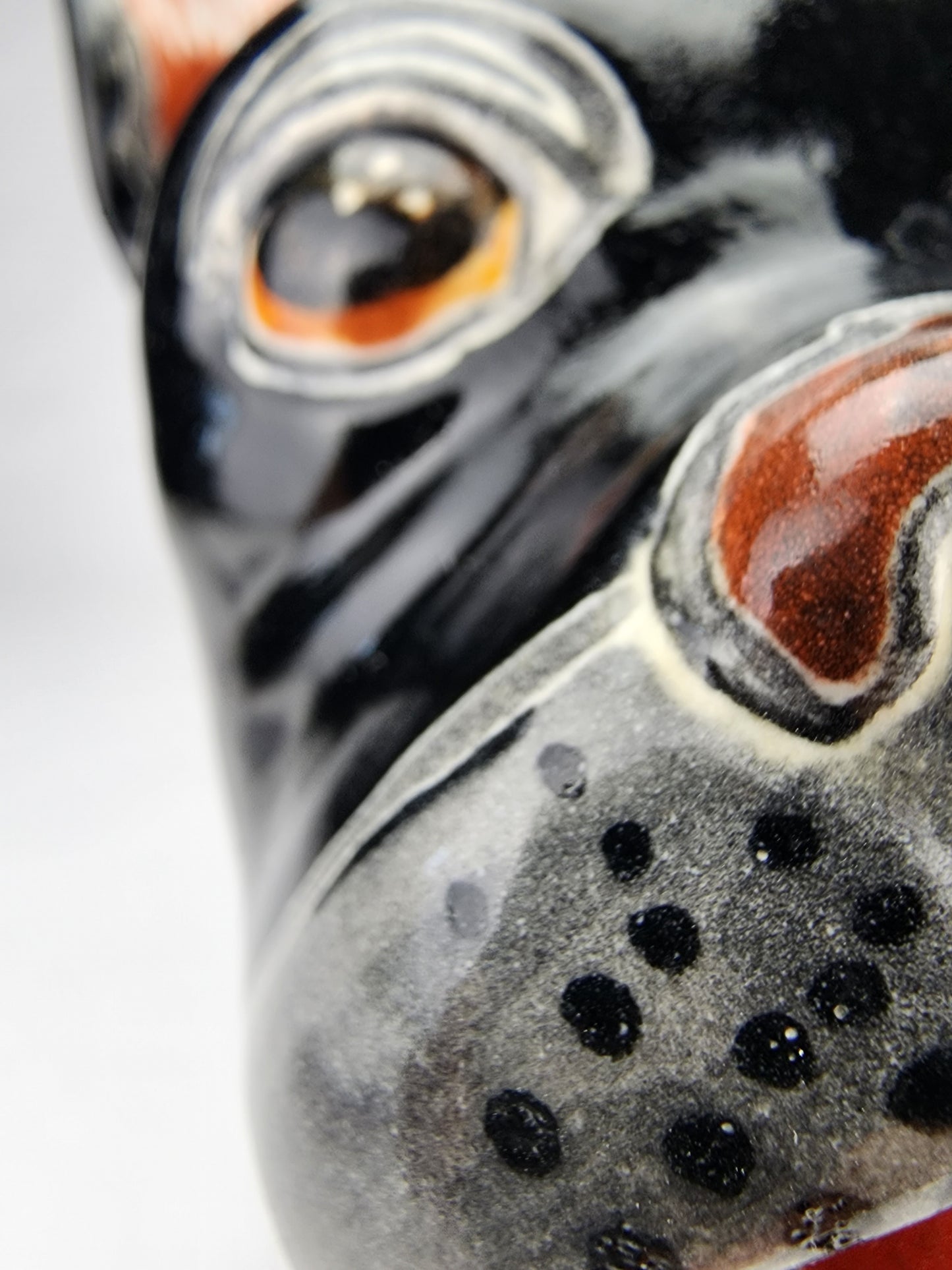 Hand Painted Frenchie Ceramic Figurine - Unique Mexican Art