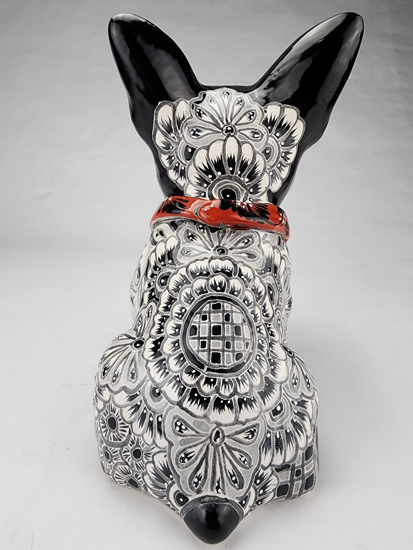 Hand Painted Frenchie Ceramic Figurine - Unique Mexican Art