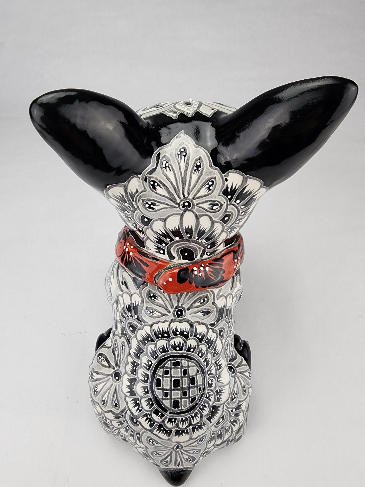 Hand Painted Frenchie Ceramic Figurine - Unique Mexican Art