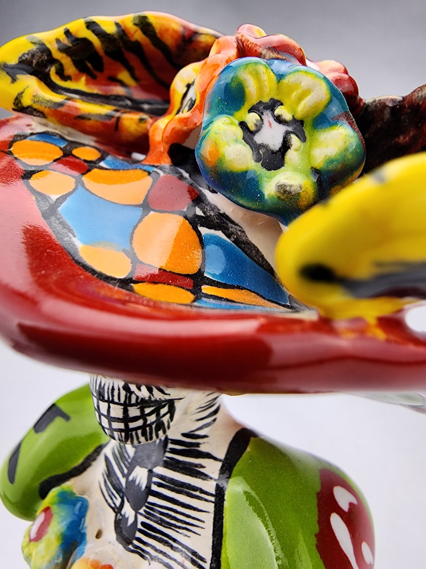 Handcrafted Mini Catrina – Talavera-Inspired Día de los Muertos Decor