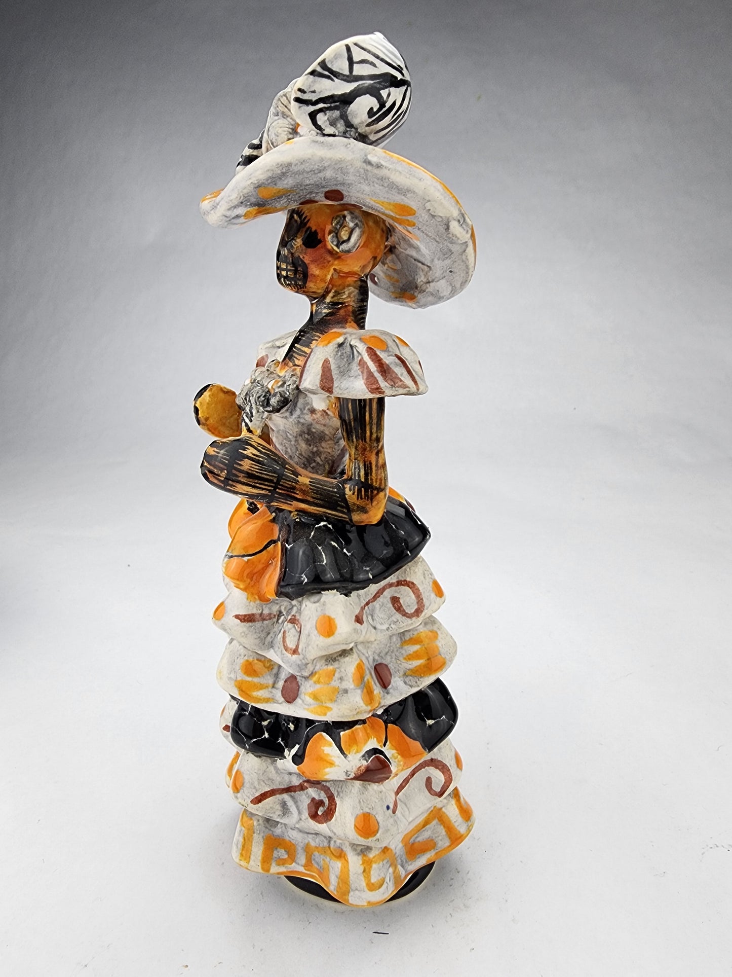Handcrafted Mini Catrina Figurine - Inspired Día de los Muertos