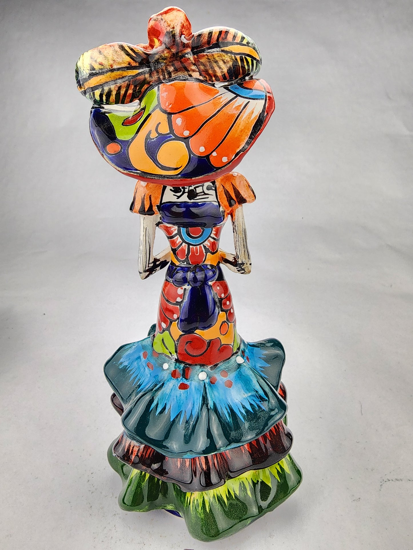 Mini Catrina Figurine - Handcrafted Ceramic Día de los Muertos Art