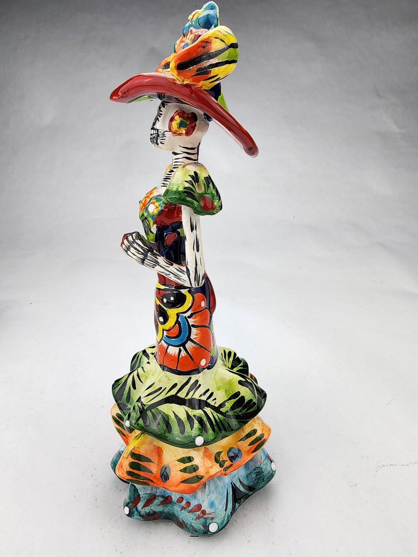 Mini Catrina Day of the Dead Ceramic Figurine - Talavera Mexican Art