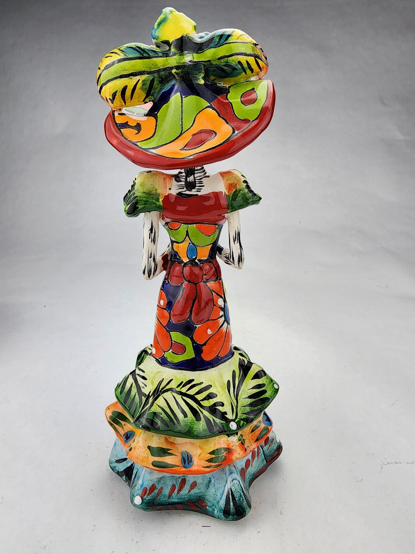 Mini Catrina Day of the Dead Ceramic Figurine - Talavera Mexican Art