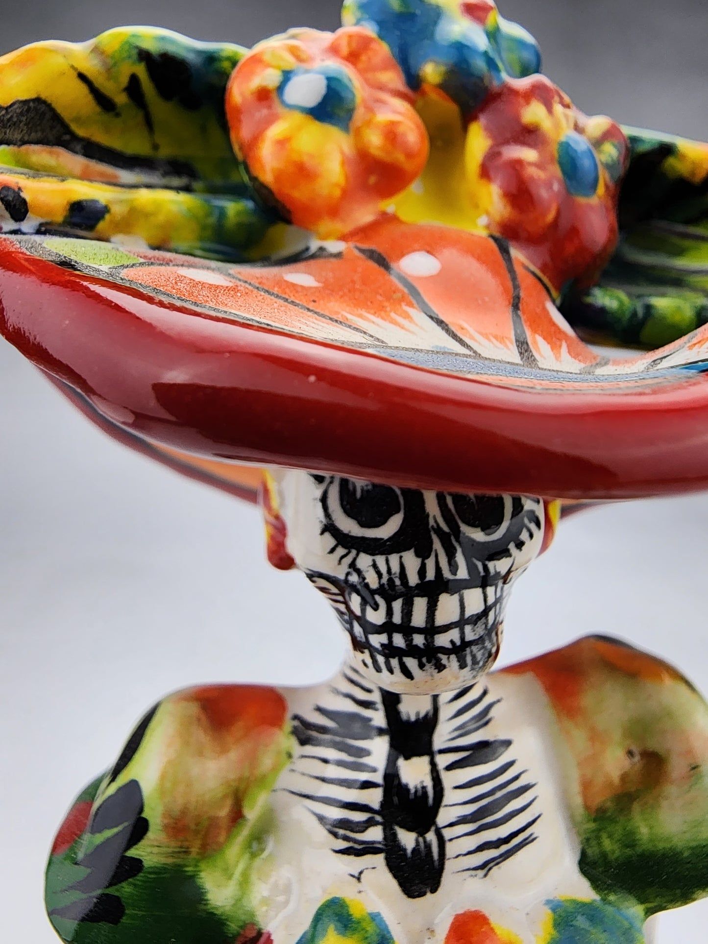 Mini Catrina Day of the Dead Ceramic Figurine - Talavera Mexican Art