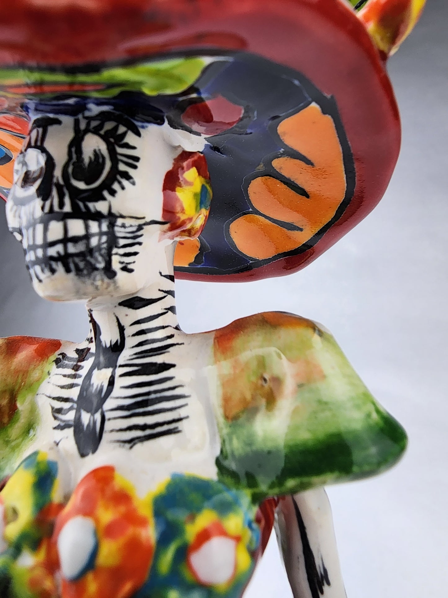 Mini Catrina Day of the Dead Ceramic Figurine - Talavera Mexican Art