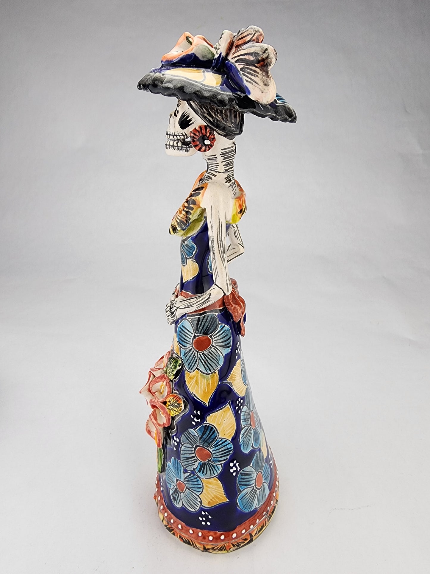 Day of the Dead Catrina Hand Painted Mexican Folk Art Figurine