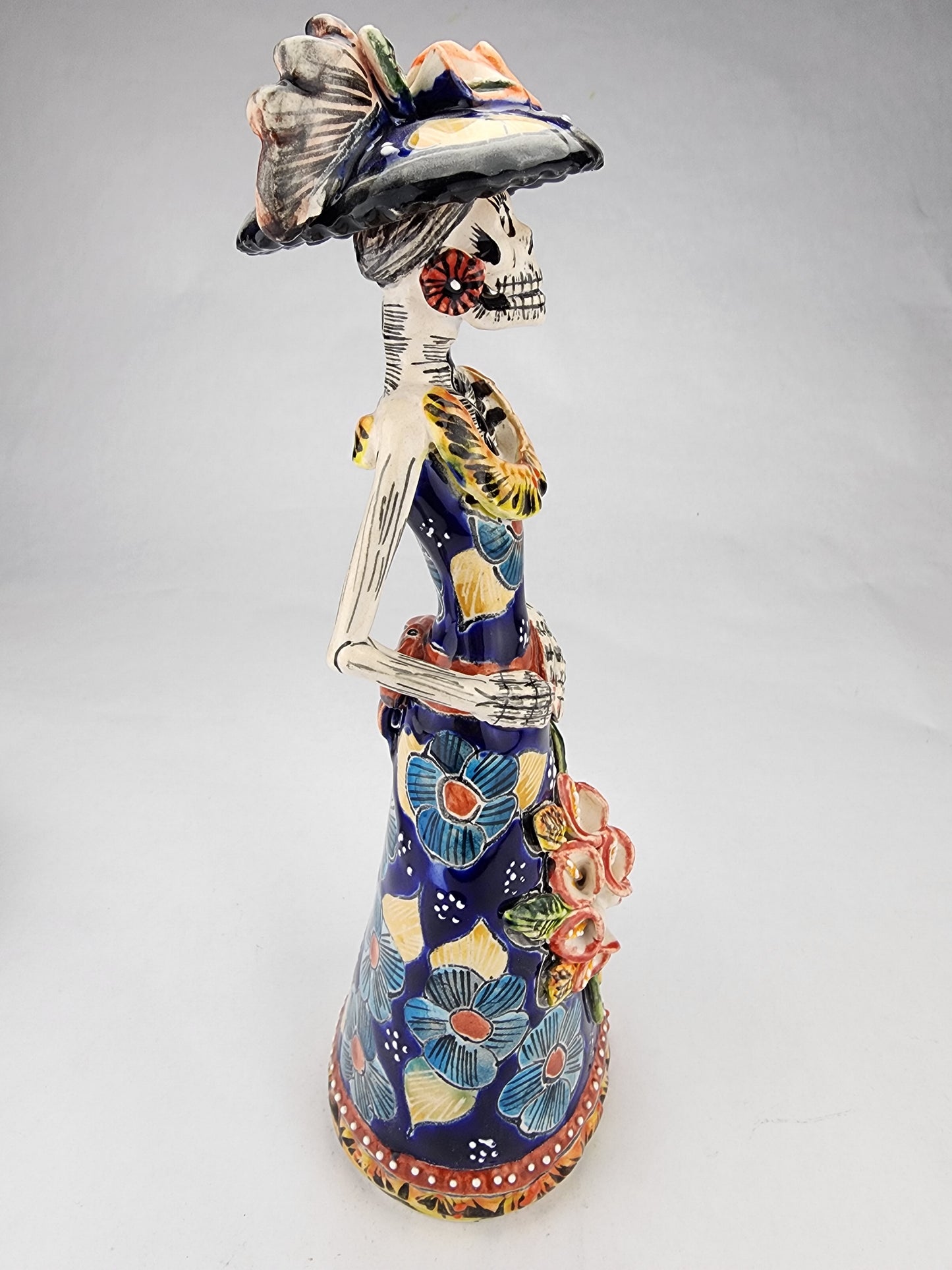 Day of the Dead Catrina Hand Painted Mexican Folk Art Figurine
