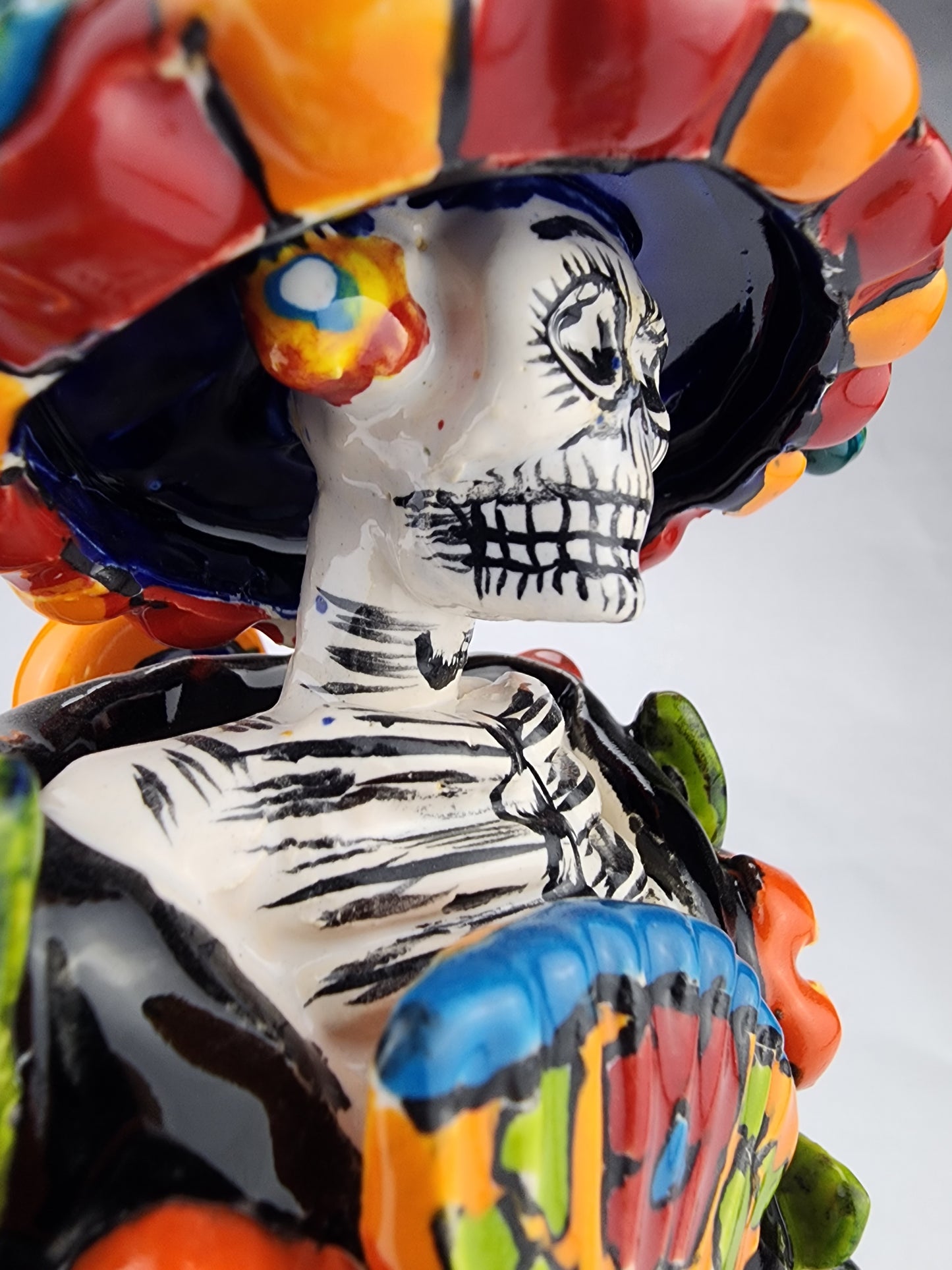 Day of the Dead Catrina On A Chair Hand Painted Mexican Art