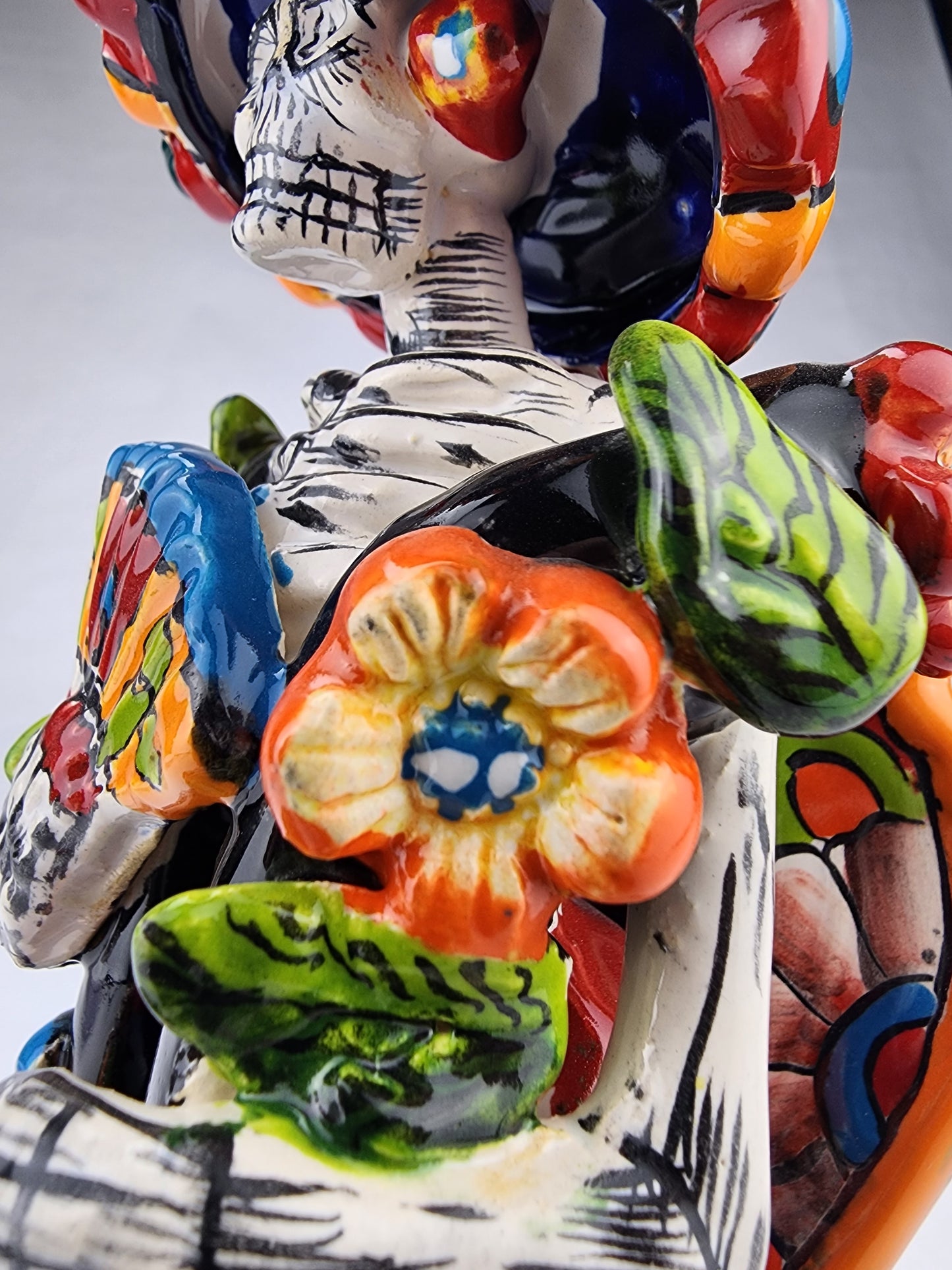 Day of the Dead Catrina On A Chair Hand Painted Mexican Art