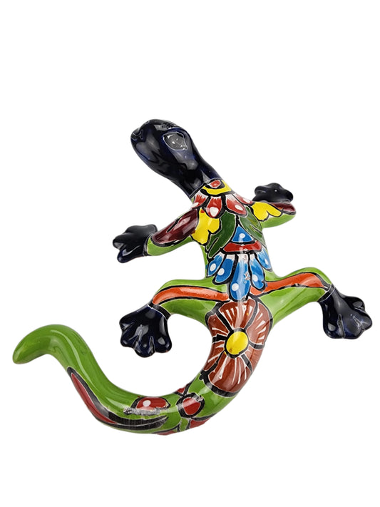 Colorful Gecko Wall Deco Hand Painted Mexican Folk Art