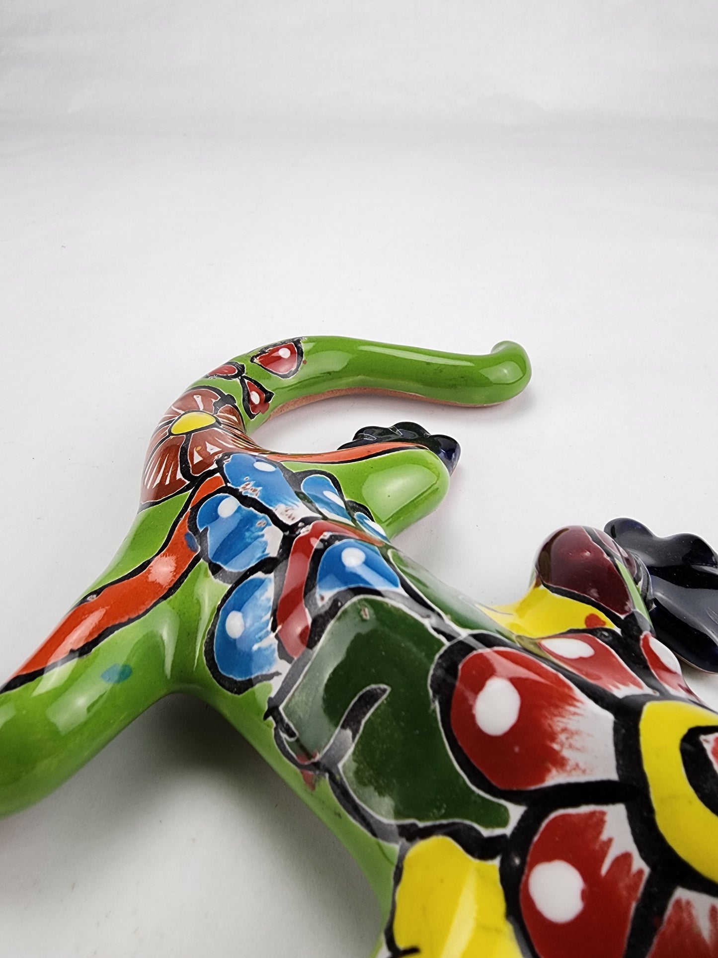 Colorful Gecko Talavera Hand-painted Pottery Mexican Folk Art Decor