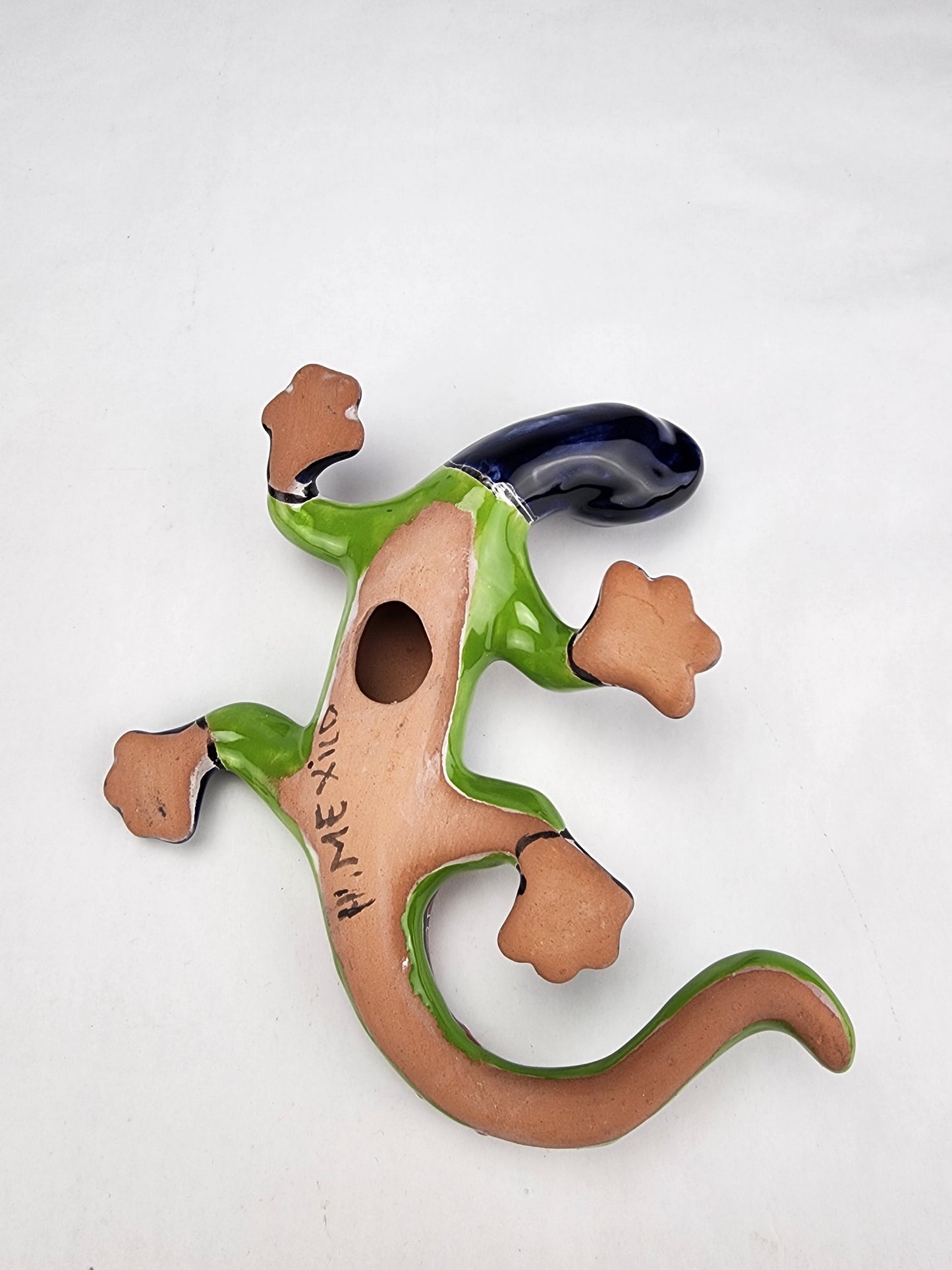 Colorful Gecko Talavera Hand-painted Pottery Mexican Folk Art Decor