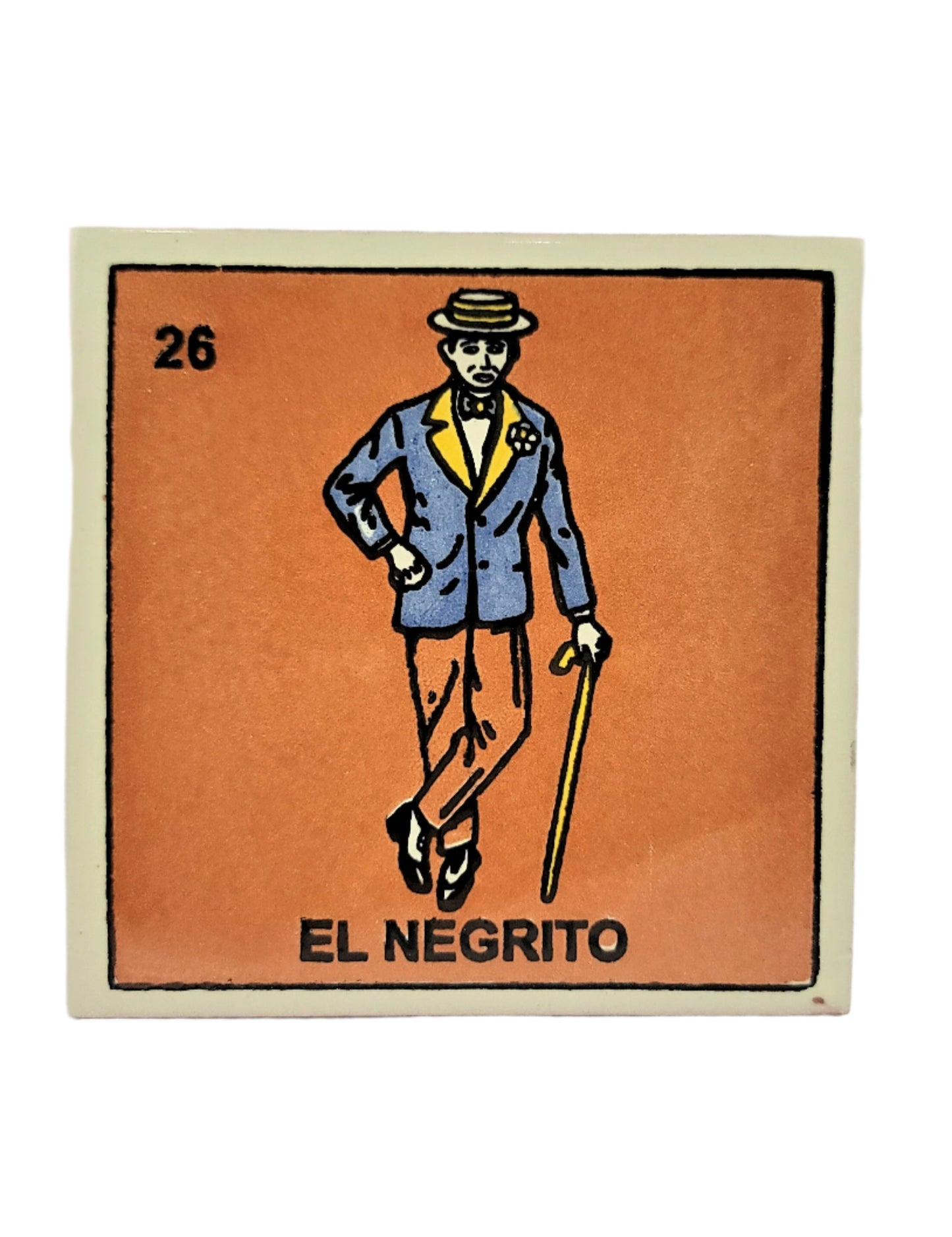 Ceramic Tile Loteria #26 EL NEGRITO