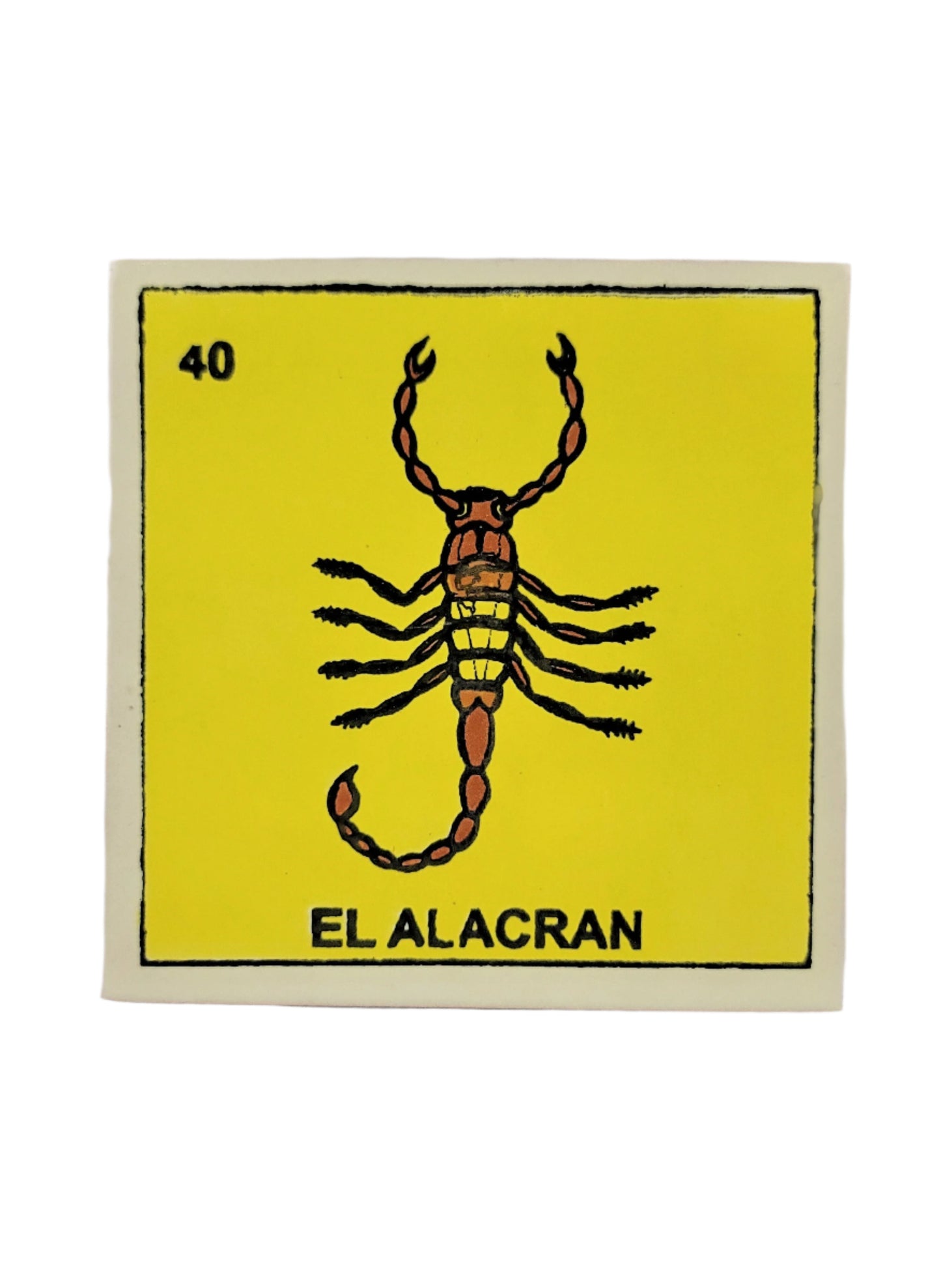 Ceramic Mexican Loteria Drink Coaster #40 EL ALACRAN