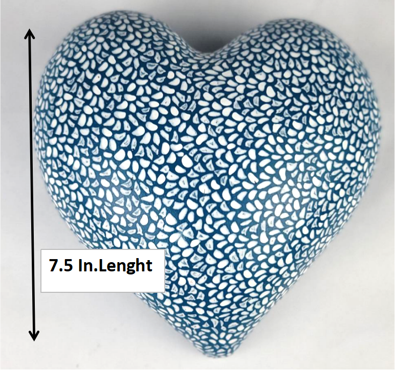 Mexican Pottery Hand-Painted Spotted Heart Wall Décor