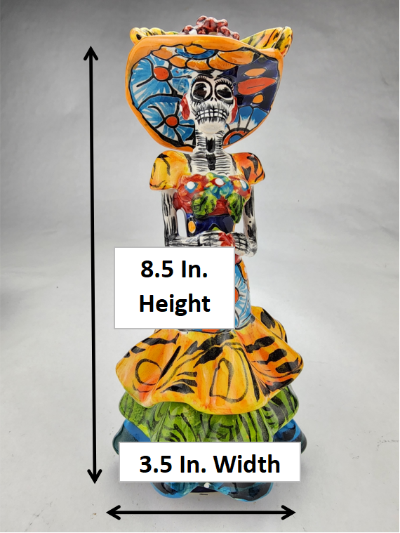 Day of the Dead Mini Catrina Hand Painted Mexican Decor