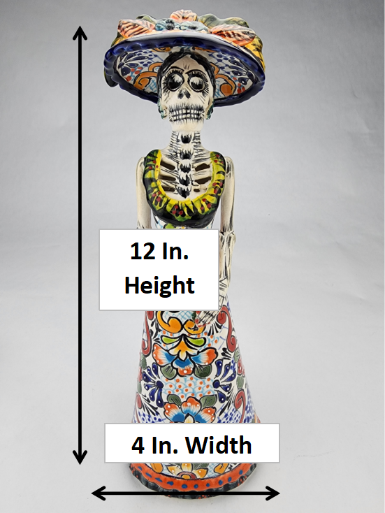 Authentic Día de los Muertos Catrina Figurine Handcrafted Mexican Art