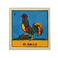 #1 El Gallo Lotería Tile – Mexican Ceramic Folk Art Décor