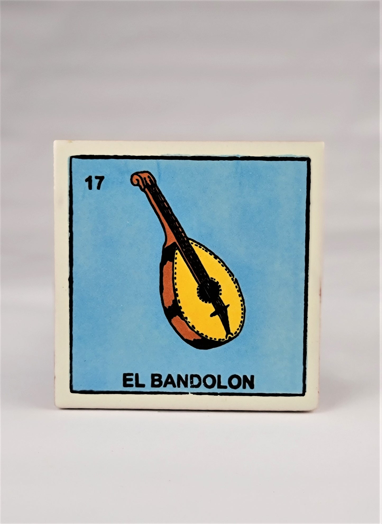 El Bandolón #17 Mexican Lotería decorative ceramic tile