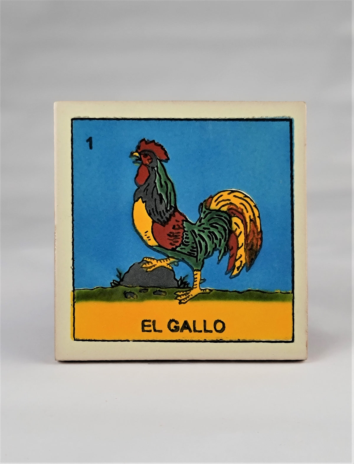 Roots & Memories 12-Piece Mexican Lotería Tile Set – Wall Décor