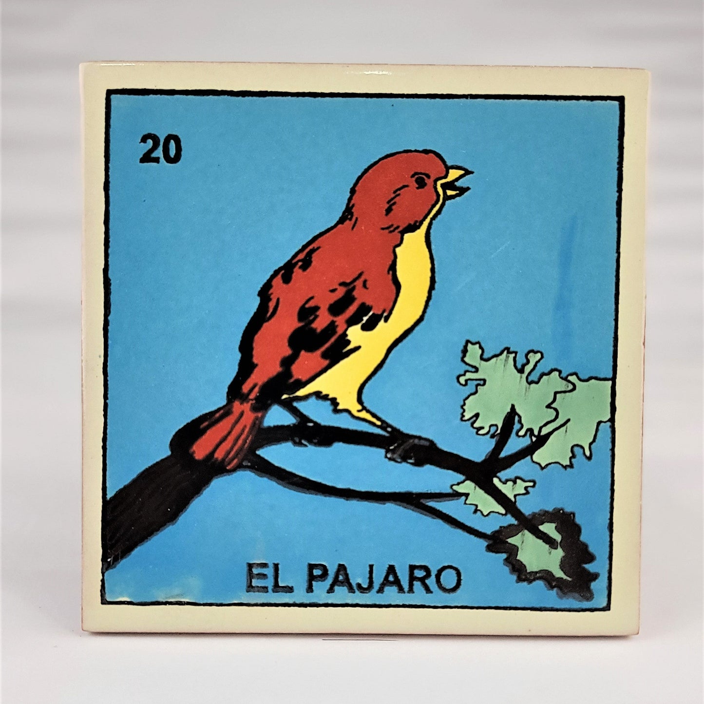 Birds & Nature Lotería Coaster Bundle – 4-Piece Mexican Ceramic Set