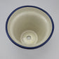 Small Boho Mexican Ceramic Planter – Blue & Cream