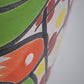 Hand-Painted Small Talavera Planter – Bright Orange Rim & Floral Art