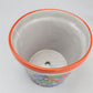 Small Talavera Flower Pot – Orange Rim, Handcrafted in Mexico