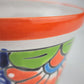 Small Talavera Flower Pot – Orange Rim, Handcrafted in Mexico