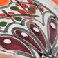 Mini Talavera Ceramic Planter – Orange Rim & Colorful Floral Design