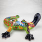 Blue & Green Talavera-Style Gecko – Handcrafted Mexican Folk Art
