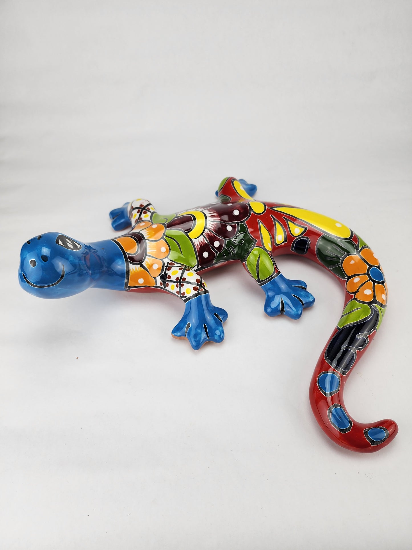 Handcrafted Talavera Gecko – Colorful Mexican Wall Art