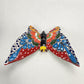 Butterfly Figurine Wall Deco Hand Painted Mexican Talavera Pottery