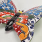 Hand Painted Butterfly Figurine Wall Deco Mexican Talavera Pottery