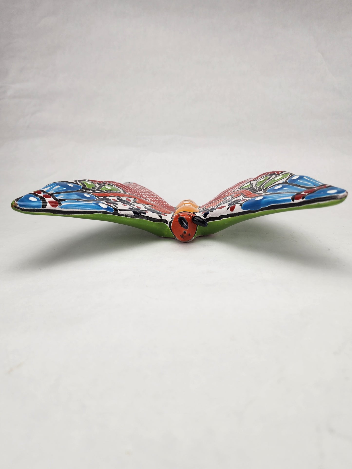 Butterfly Figurine Wall Deco Hand Painted Mexican Talavera
