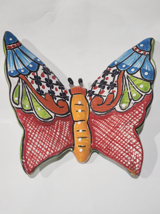 Butterfly Wall Deco Mexican Talavera Hand Painted