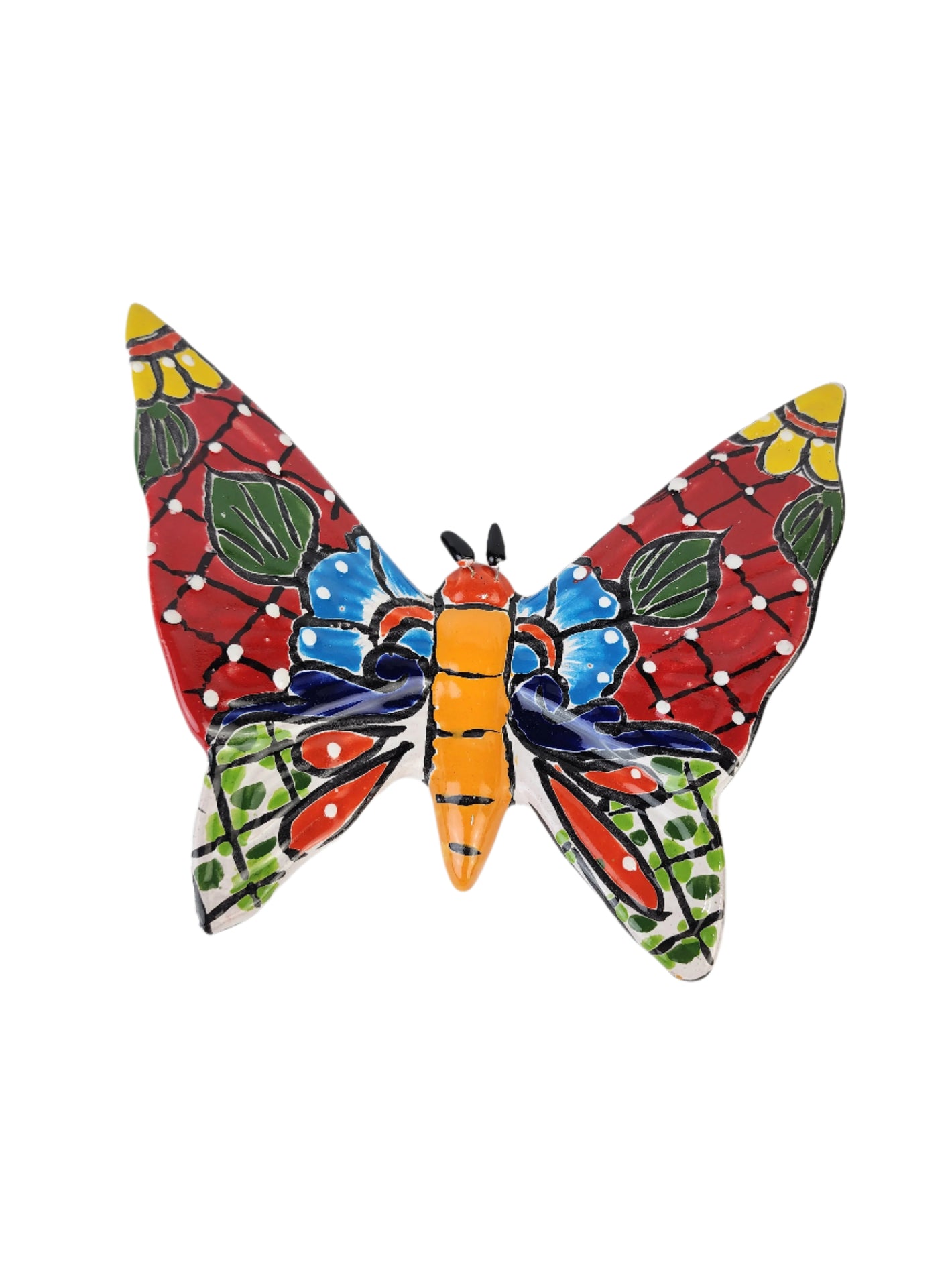 Mexican Butterfly Figurine - Handcrafted, Vibrant Artistic Masterpiece