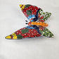 Butterfly Figurine Wall Deco Hand Painted Mexican Talavera Art