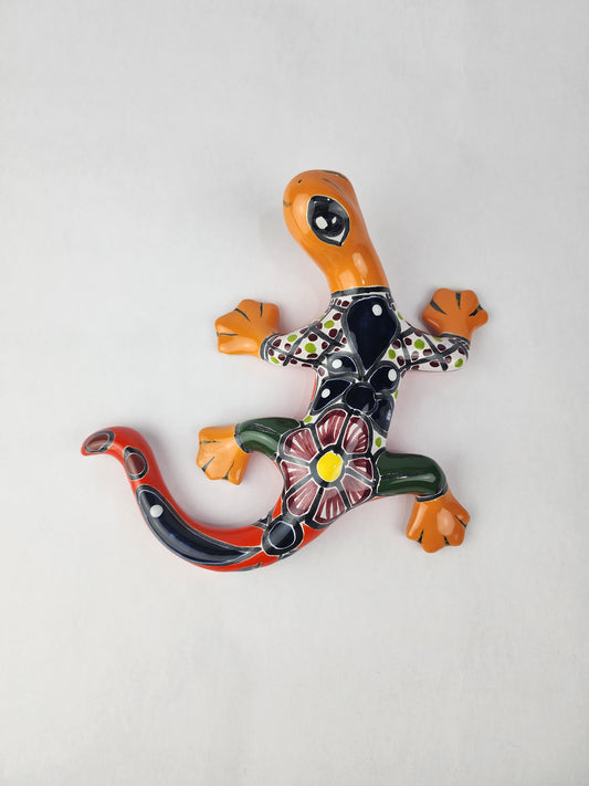 Hand-painted Gecko Mexican Folk Art