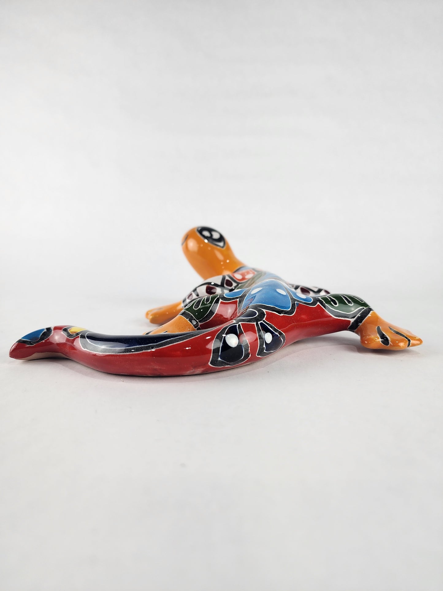 Gecko Hand-painted Pottery Mexican Folk Art Garden Deco