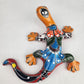 Gecko Hand-painted Pottery Mexican Folk Art Garden Deco