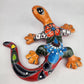 Hand painted gecko Mexican deco